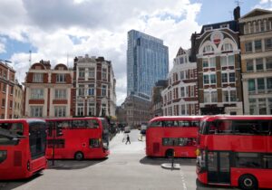 Red buses london commercial property