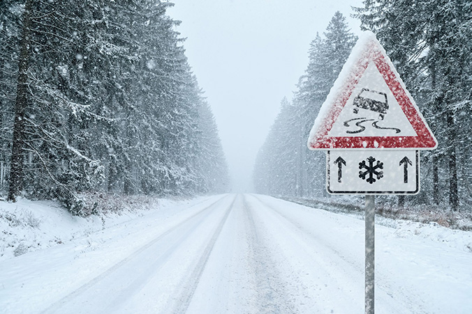 Warning Sign - Ice and Snow