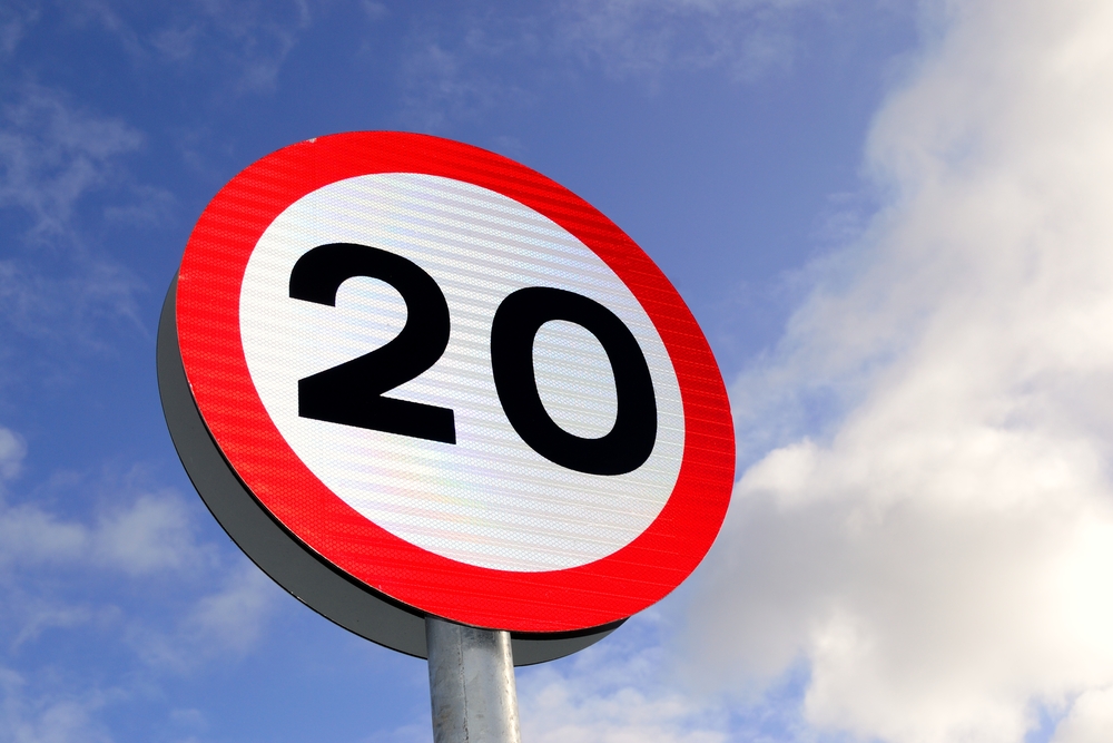 20mph speed limit changes