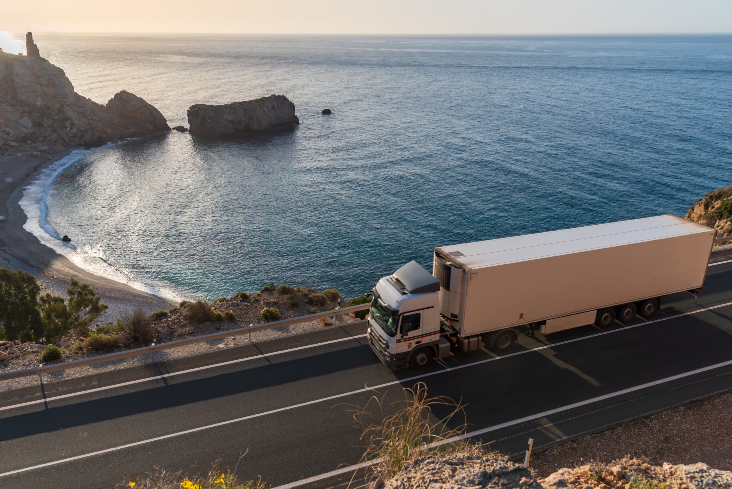 Truck passing UK Border Control – Border Force inspection 2025