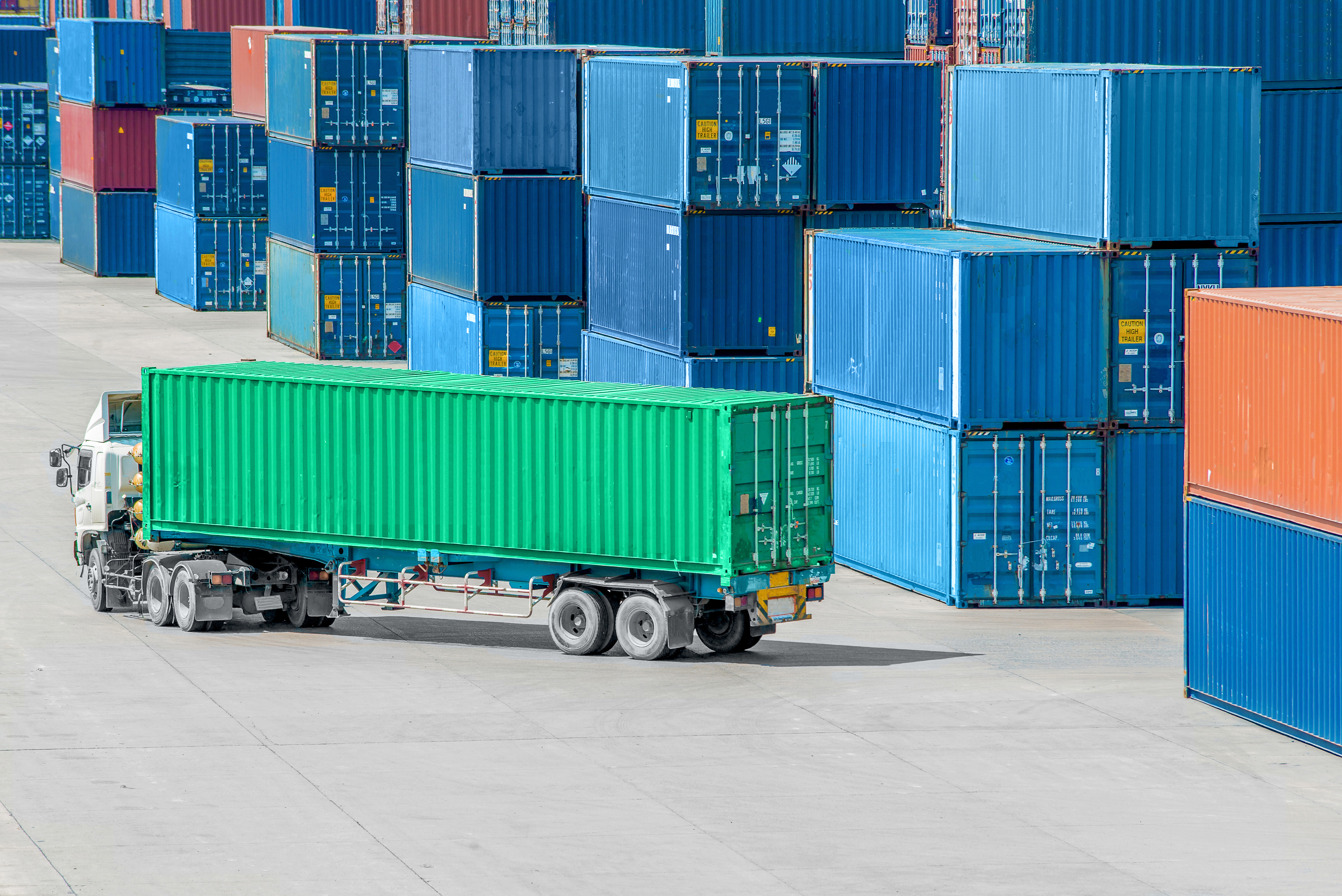Truck in port.