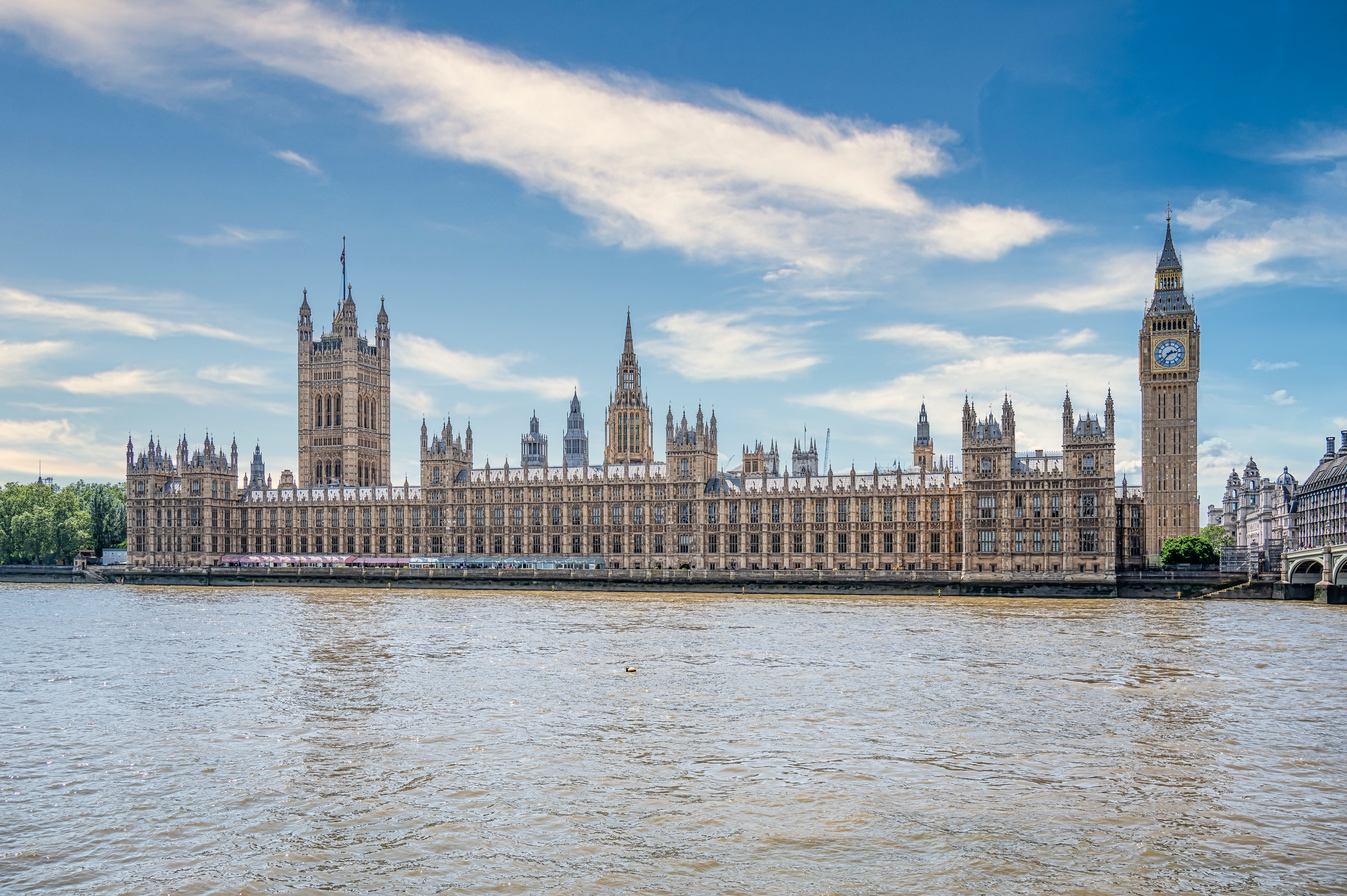 Houses of Parliament, UK, where the Employment Rights Bill debate is taking place.
