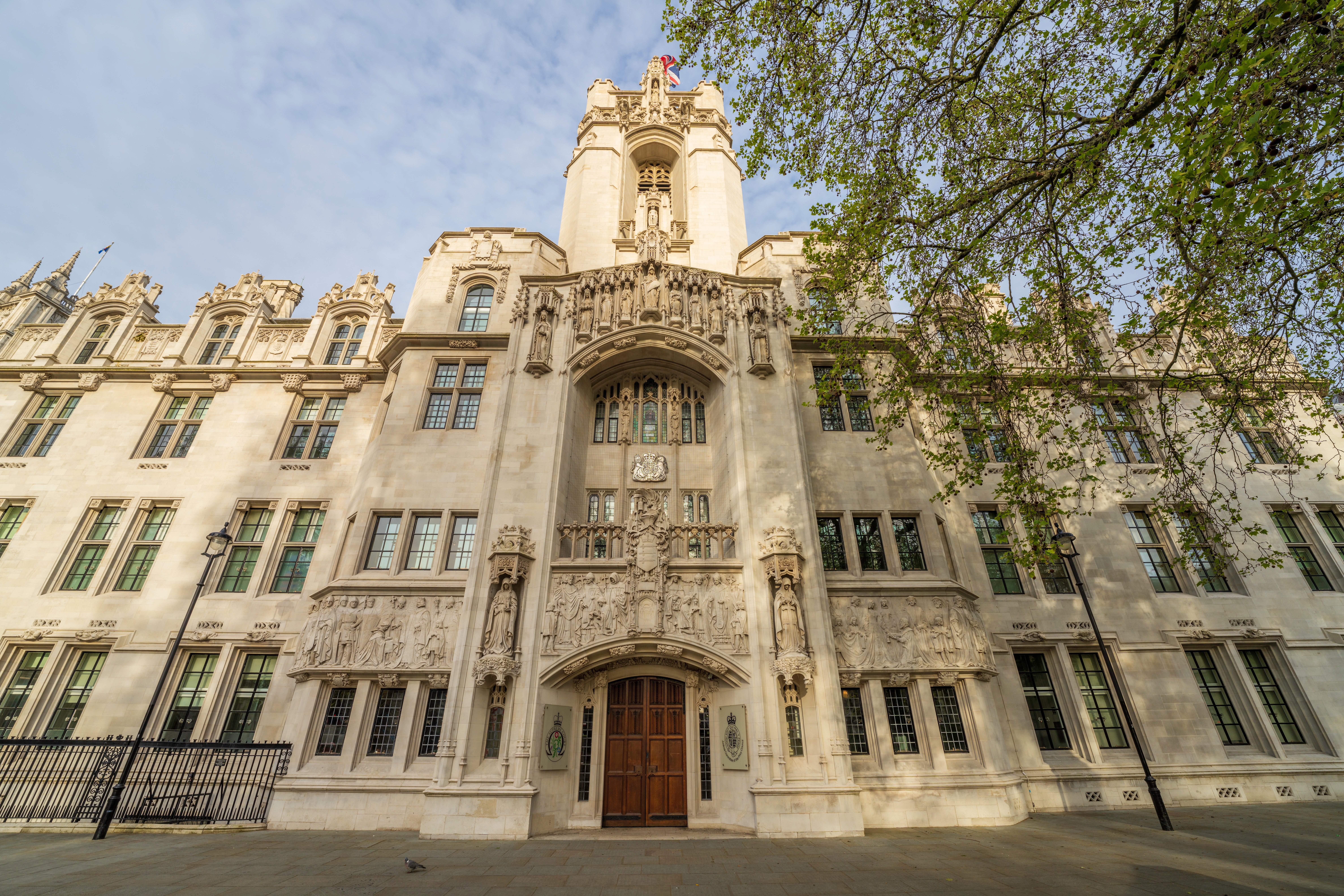 Exterior shot of the UK Supreme Court building in London.