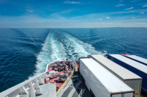 Global container shipping disruption affecting freight routes and logistics operations